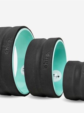NEW Chirp Wheel+ Black and Teal Back Massage Wheel Set